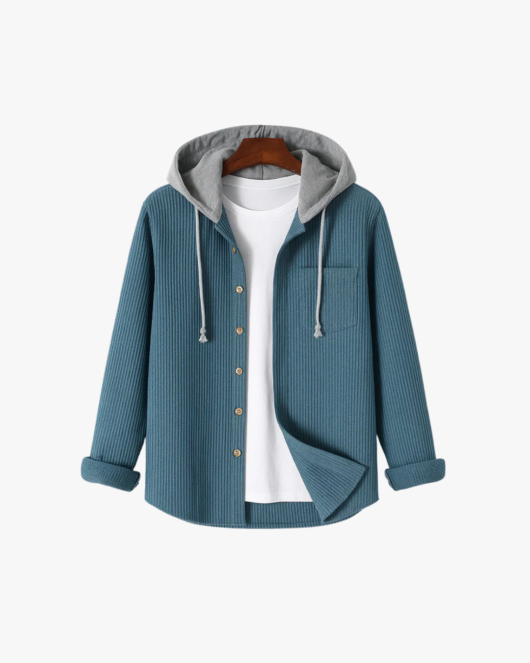 Miles Corduroy Hooded Shirt