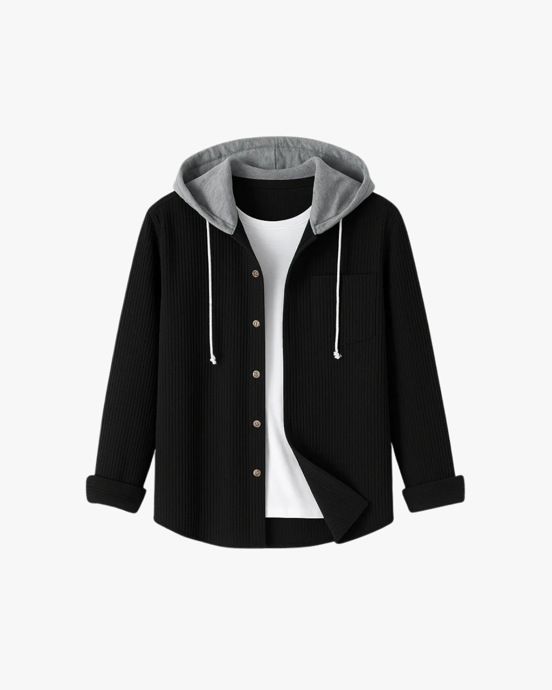 Miles Corduroy Hooded Shirt