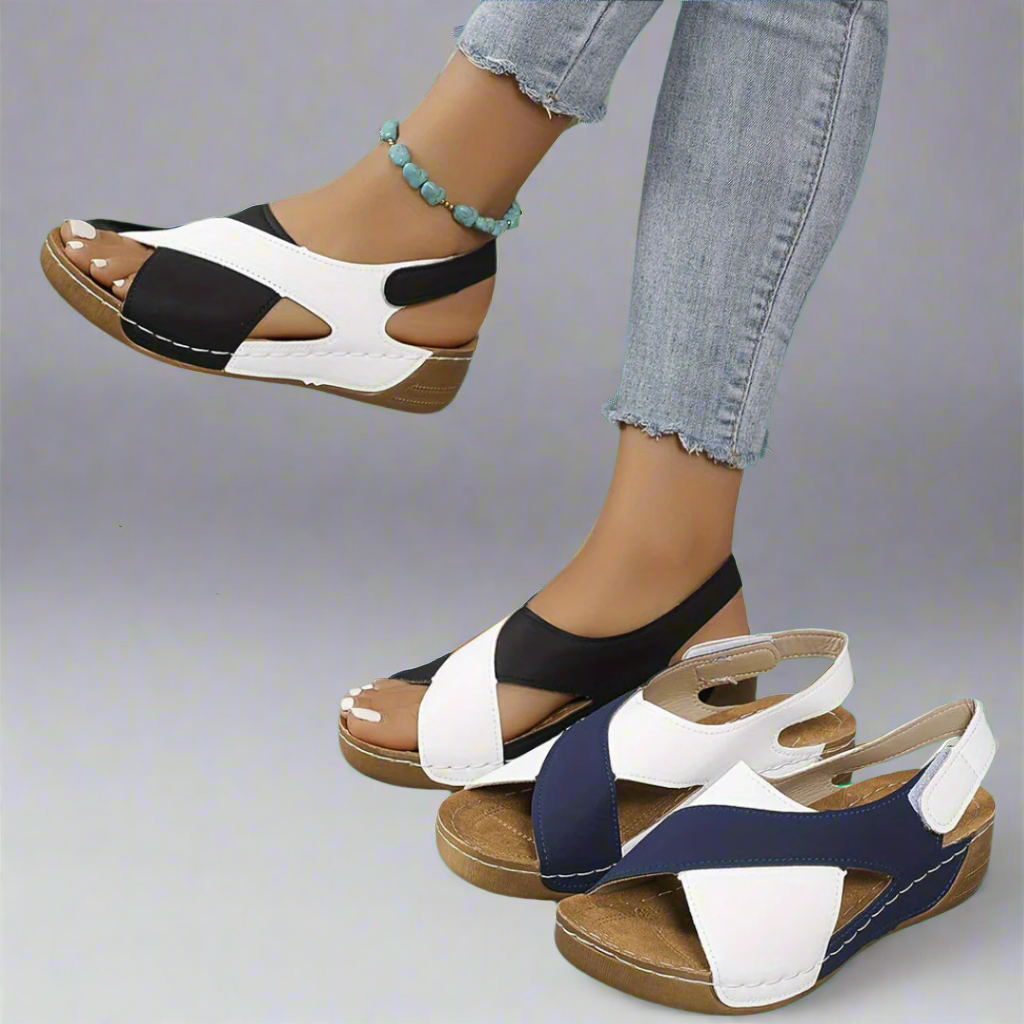 Ada | Colorblock Slingback Sandals