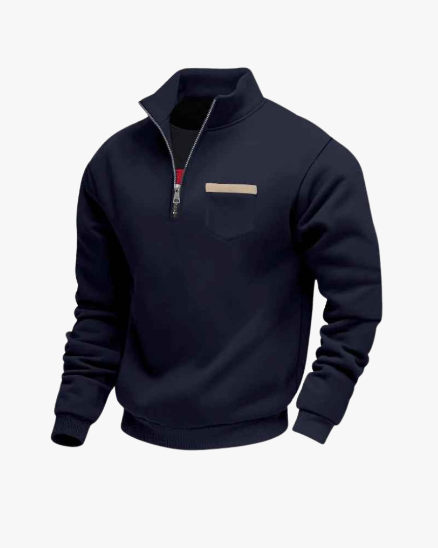 Maurice Pocket Quarter-Zip Sweater