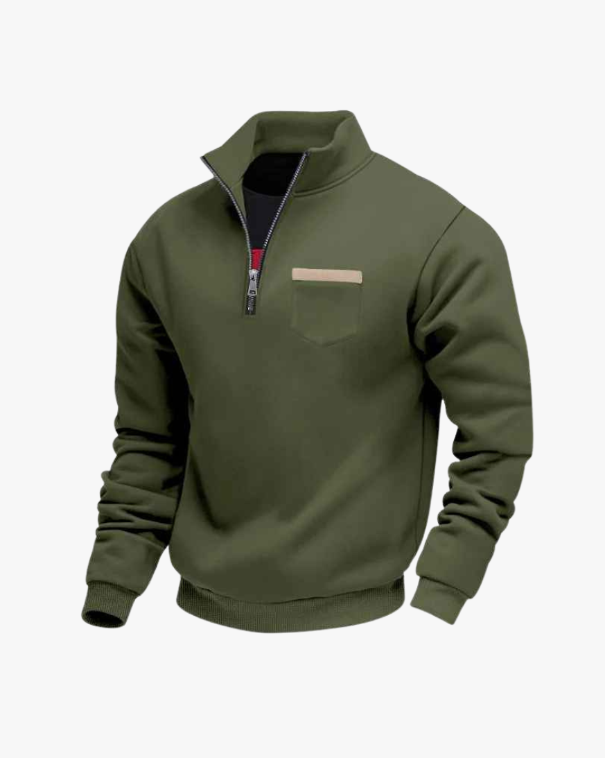Maurice Pocket Quarter-Zip Sweater