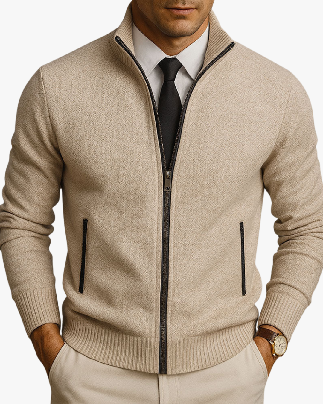 Eric Zip-Up Cardigan