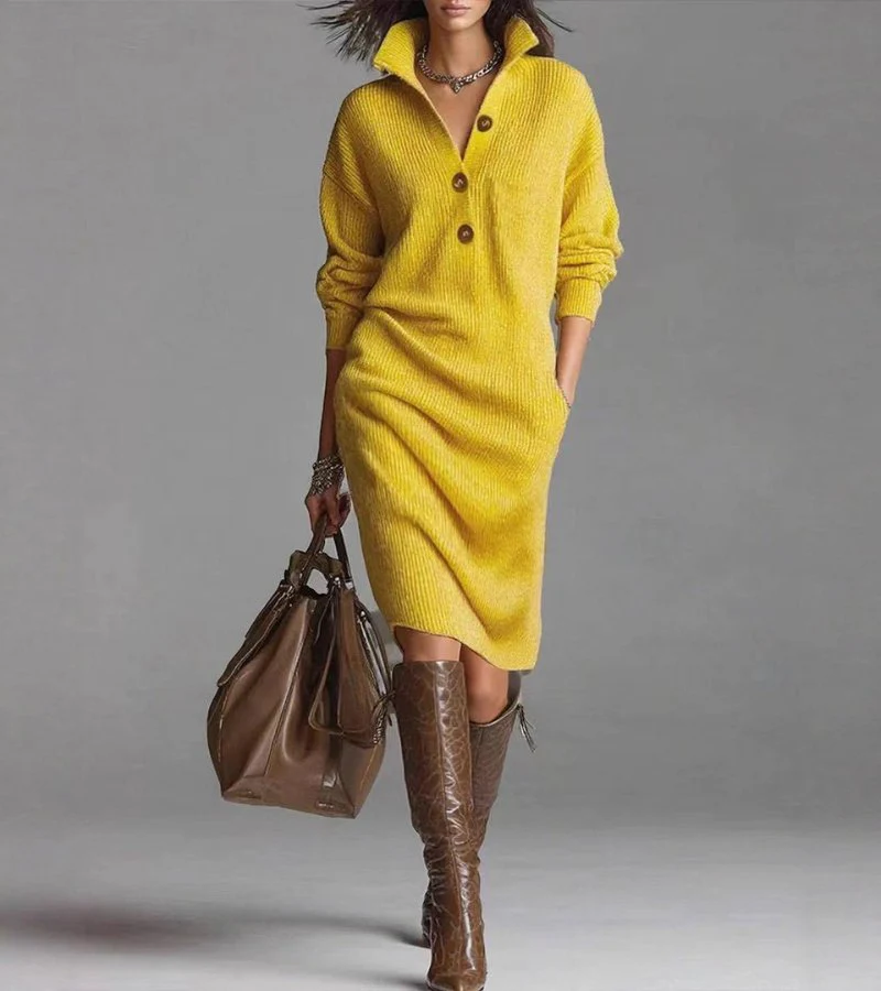 Damaris - Warm knitted dress