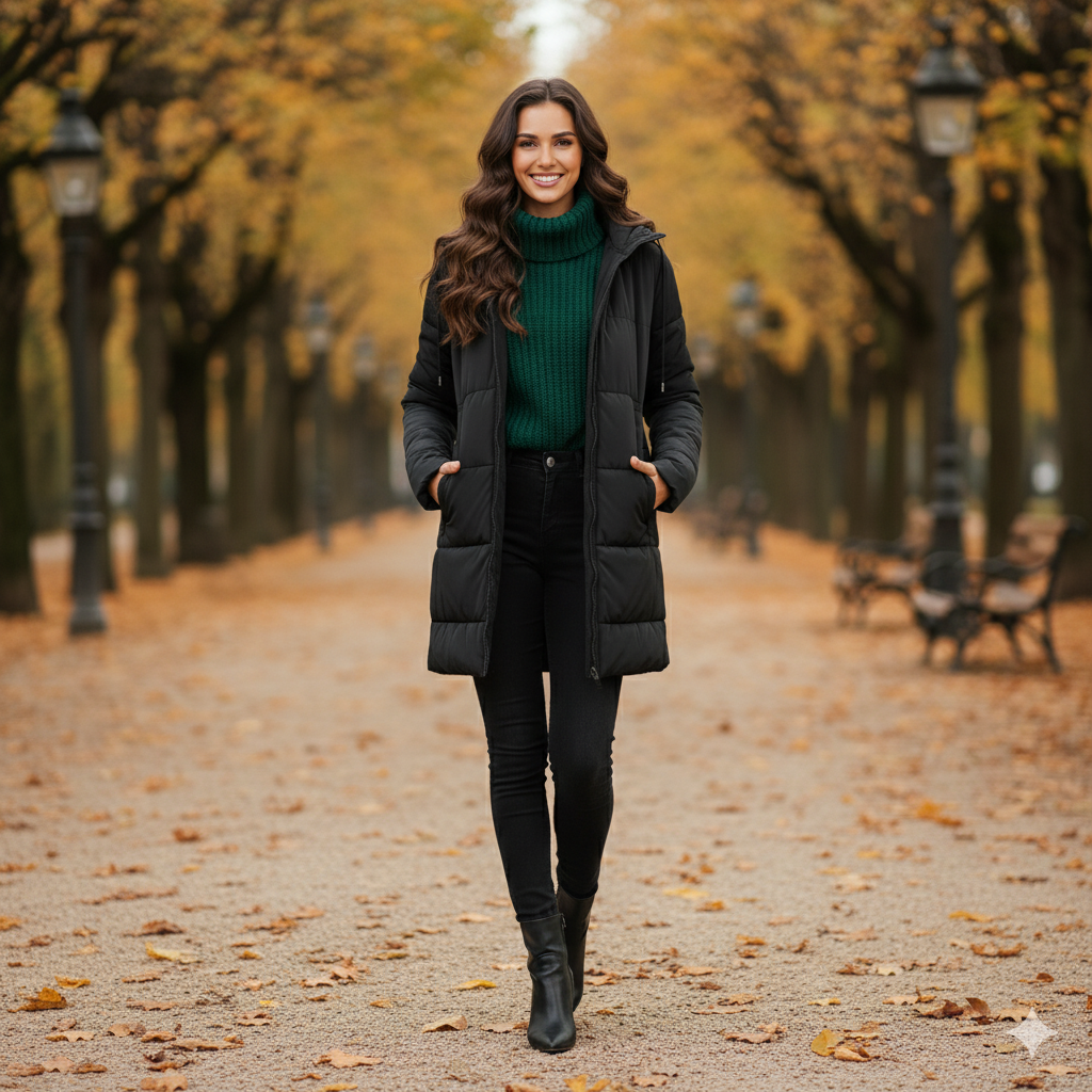 YILA - Casual Hooded Puffer Down Jacket