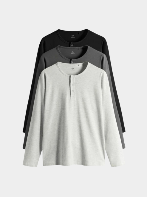Justin - Henley Shirt/ 3 pack