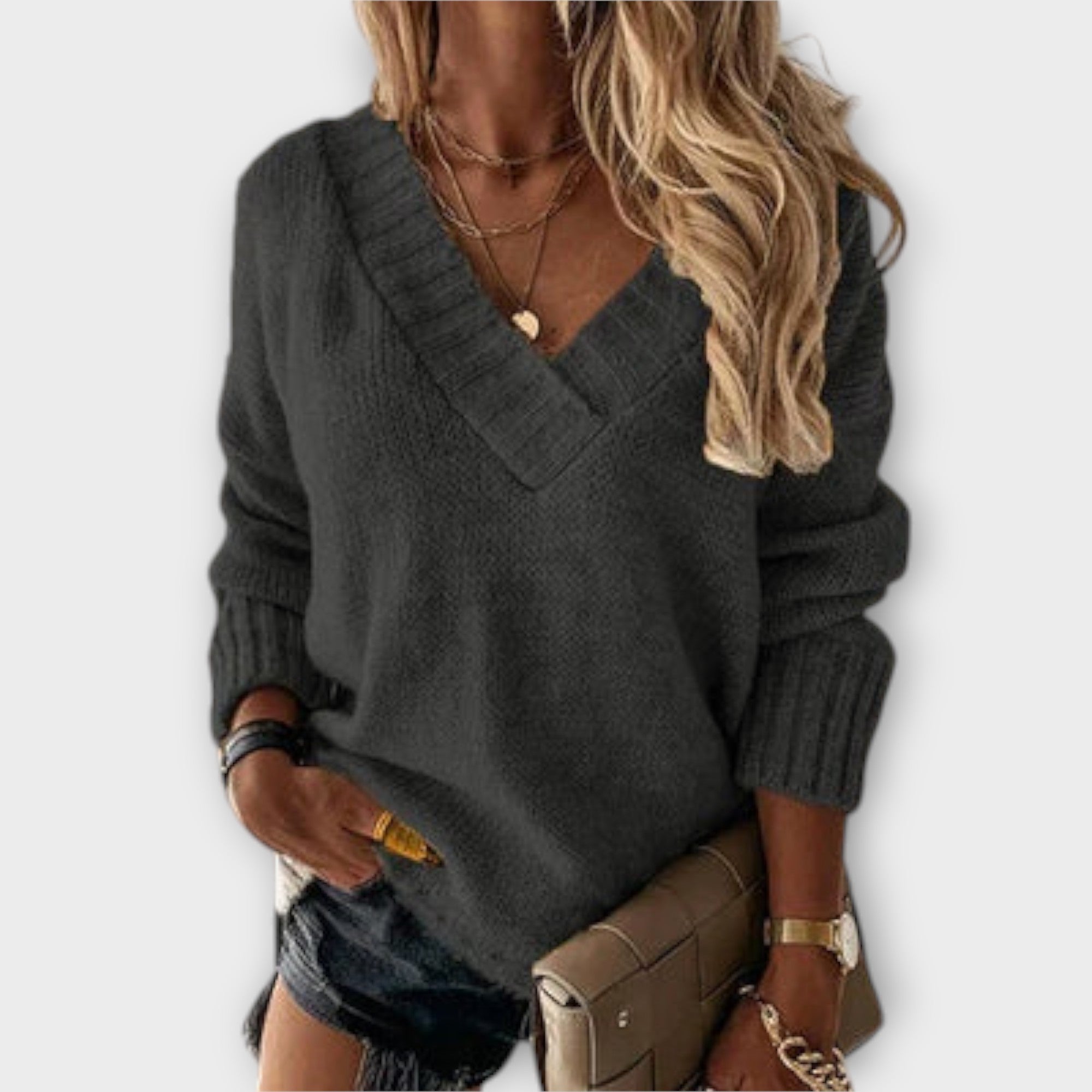 Megan | Cozy V-Neck Sweater