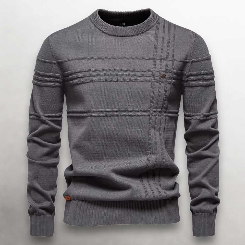Sullivan - Grid-Knit Cotton Sweater