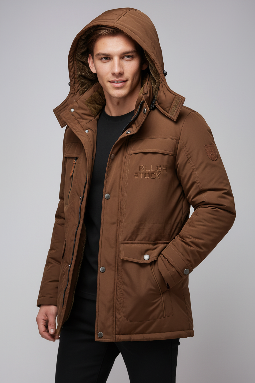 Freeman - Warm parka with hood and soft lining.