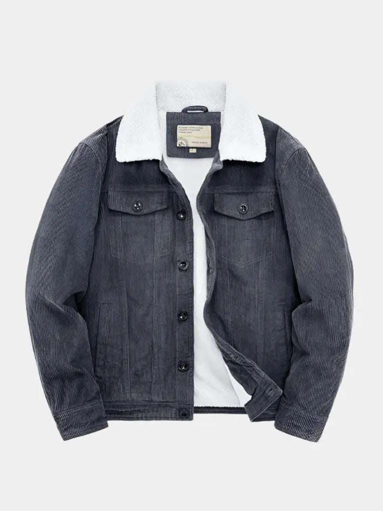Levian - Vintage-Inspired Minimalist Corduroy Jacket