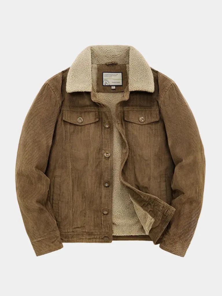 Levian - Vintage-Inspired Minimalist Corduroy Jacket