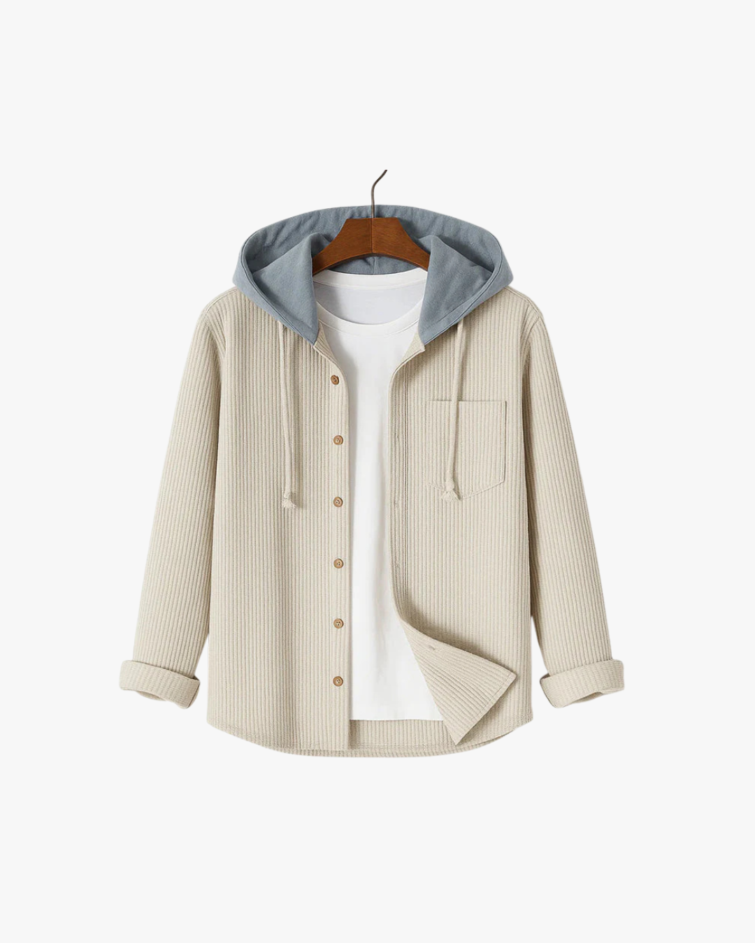 Miles Corduroy Hooded Shirt