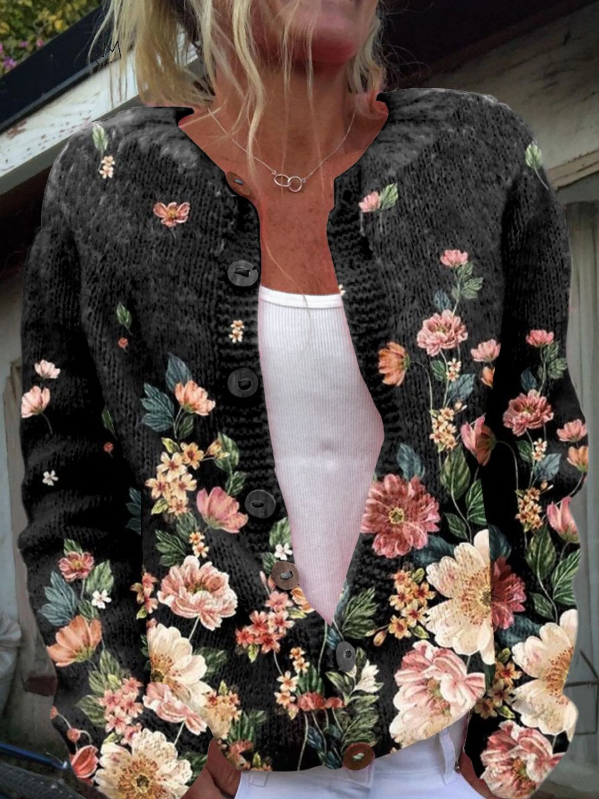 Melissa | Cozy Floral Cardigan