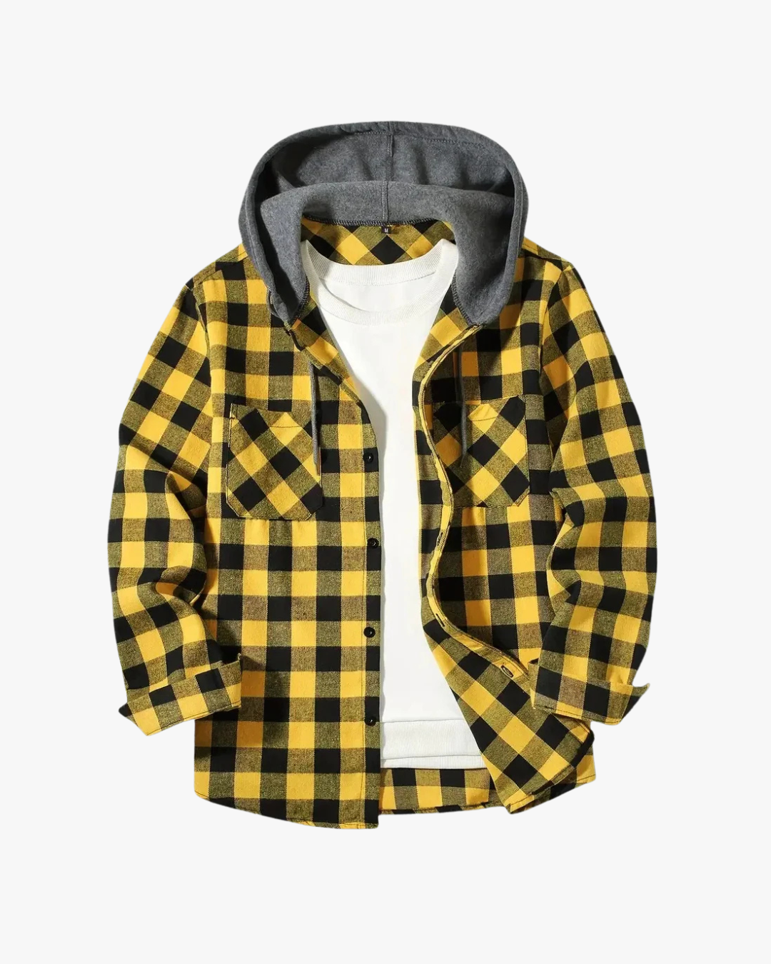 Bradley - Hooded Flannel Shirt Jacket