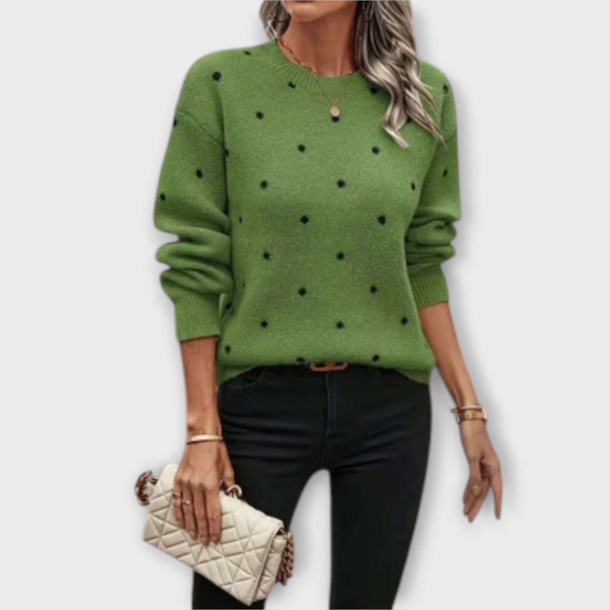 Mia | Cozy Polka Dot Sweater
