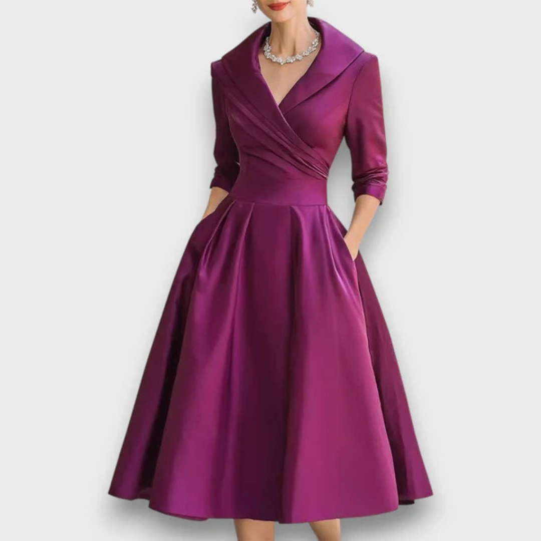 Lina -  Satin Midi Dress