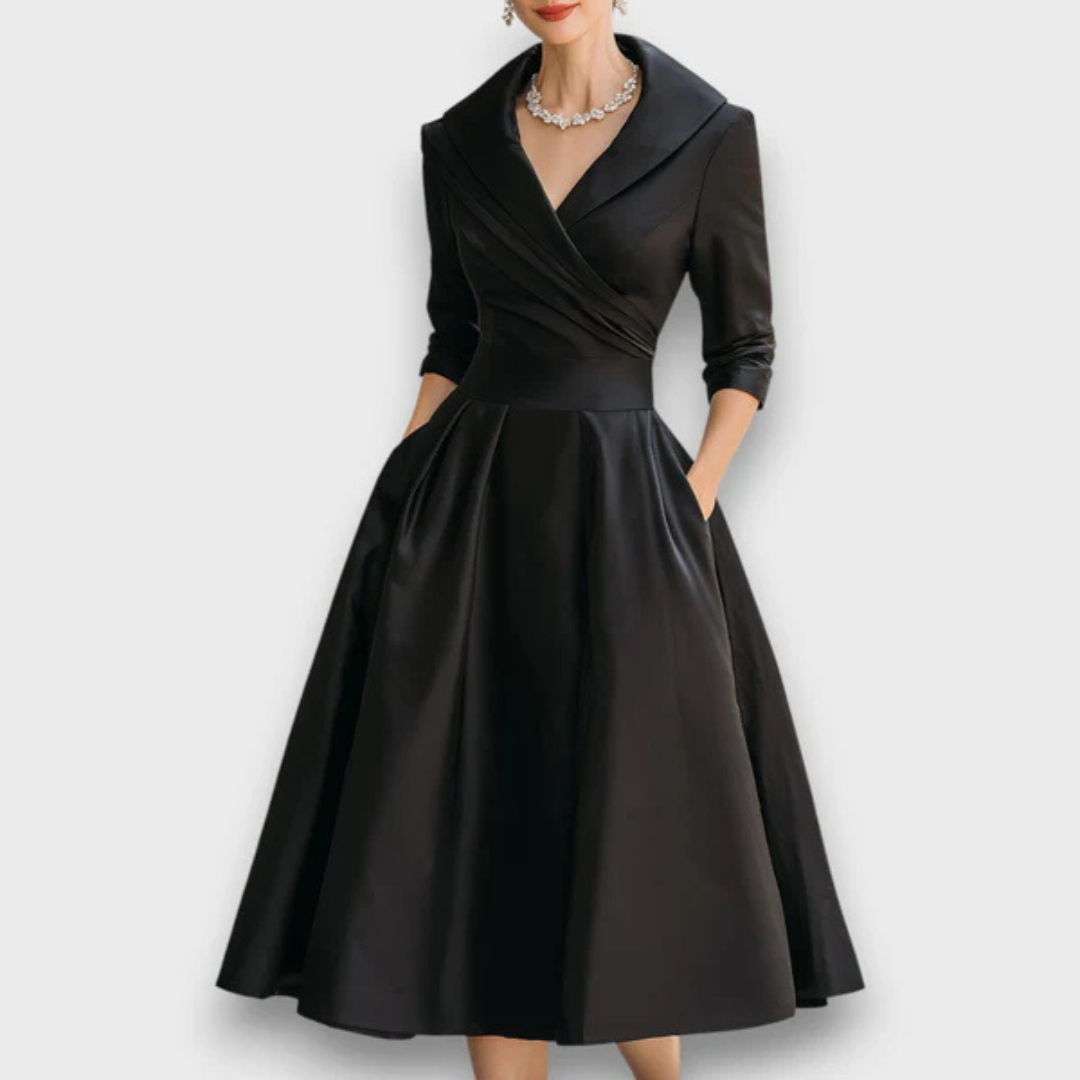 Lina -  Satin Midi Dress