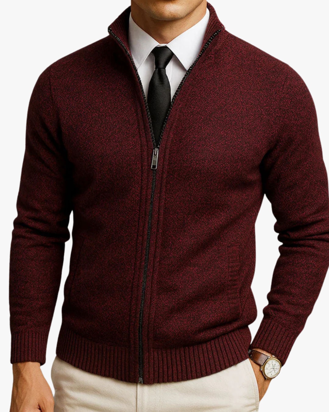 Eric Zip-Up Cardigan