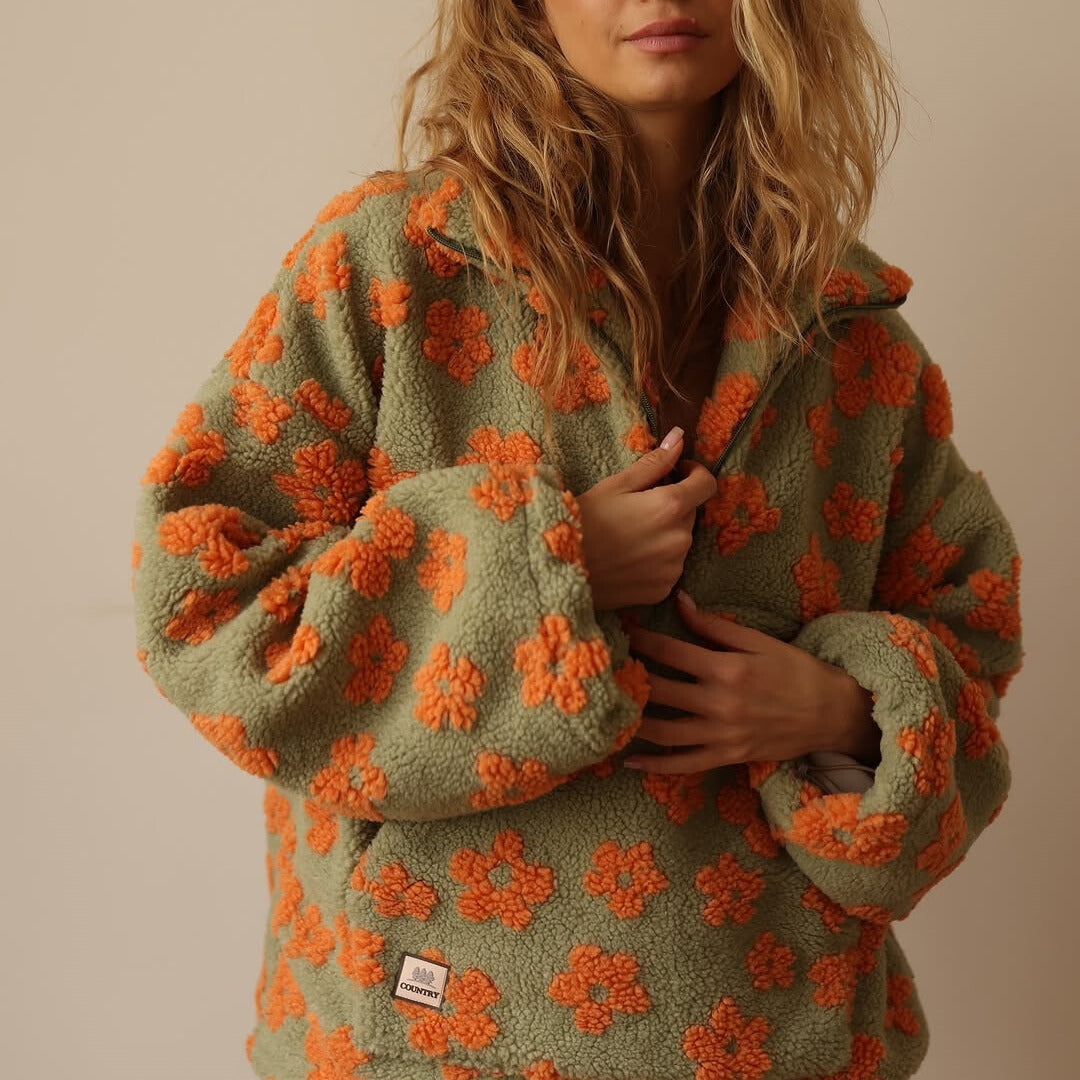 Suzan - Cozy Sweater with flower print