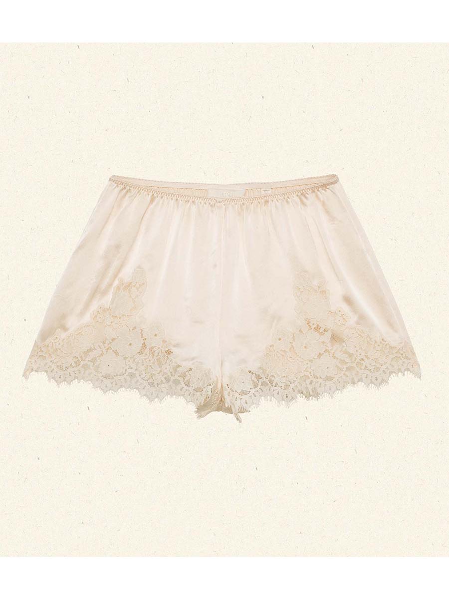 Jenny - LaceTrimmed Satin Pajama Set