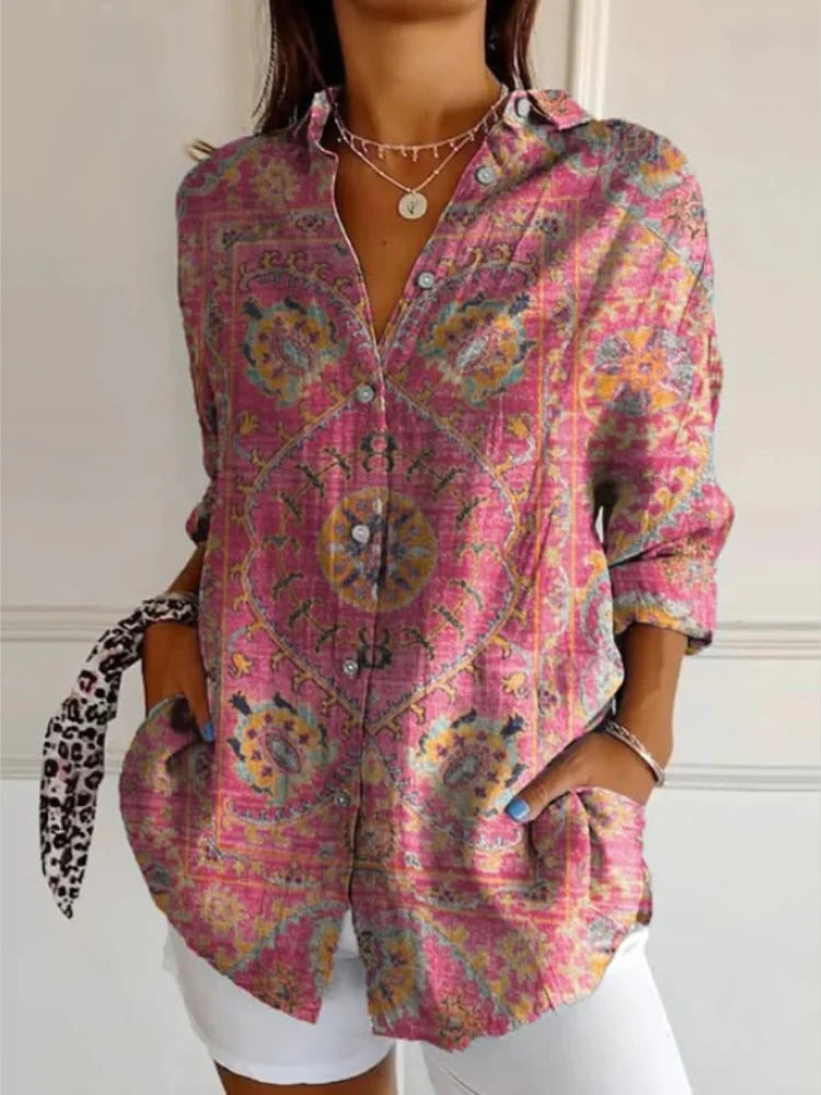 Sophia - Bohemian Retro Shirt