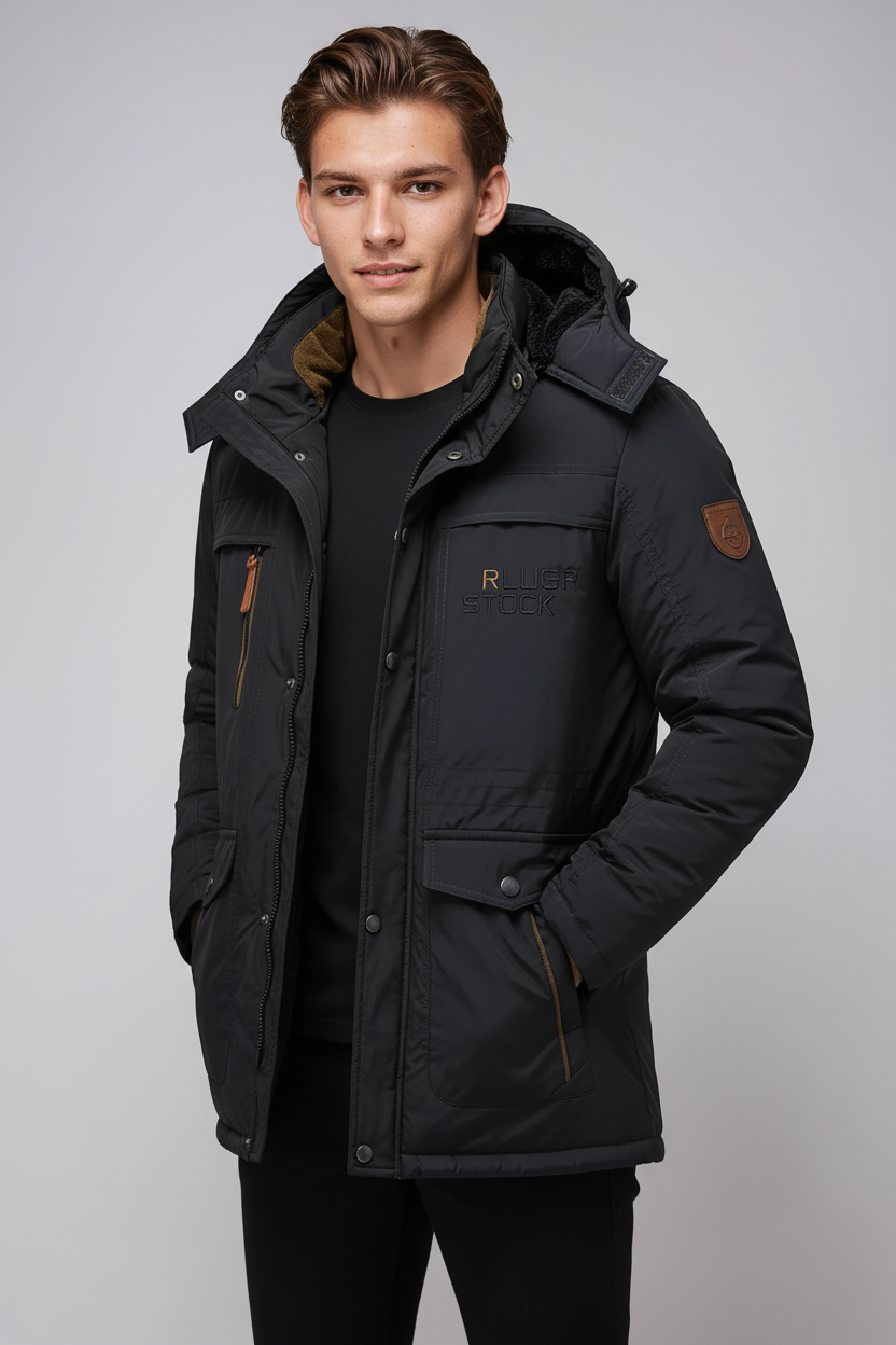 Freeman - Warm parka with hood and soft lining.