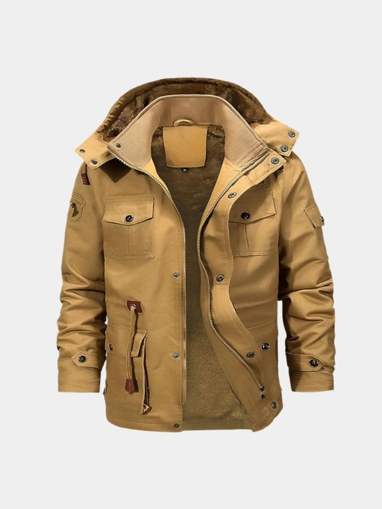 Caleb - Fleece Hooded Bomber Jacket