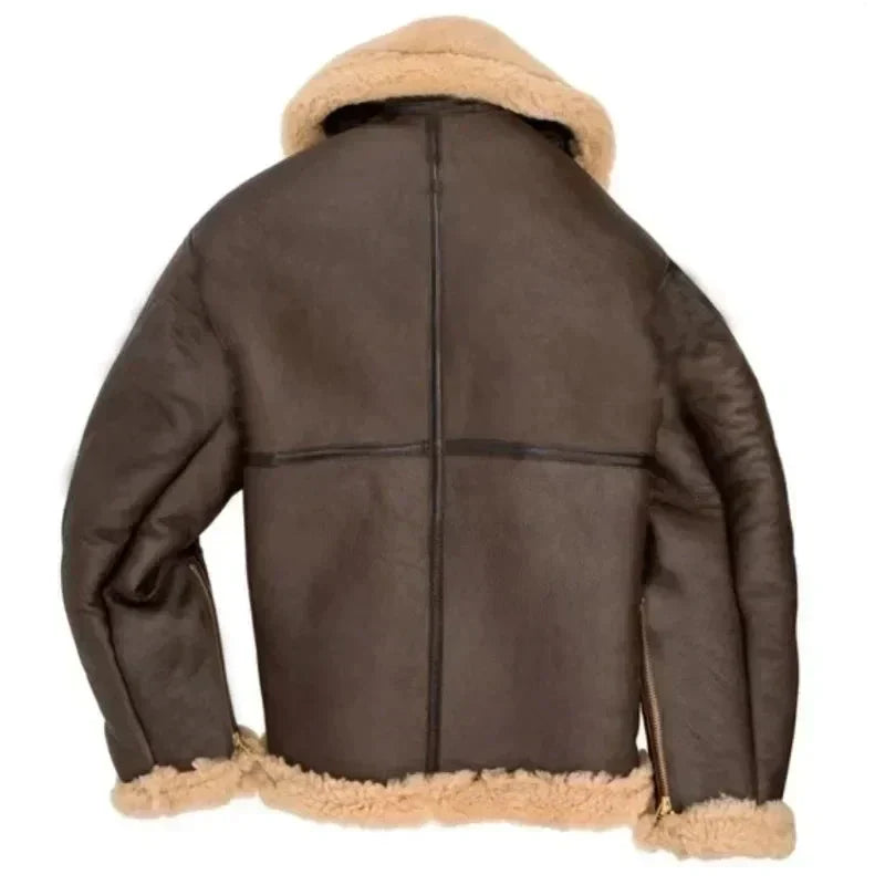 Jake -  Leather Jacket with Fur Lining